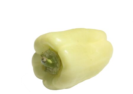 Green pepper isolated on white backgroundの写真素材