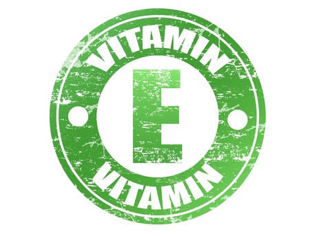 Vitamin e label in grunge rubber stamp effect のイラスト素材