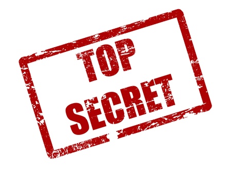 red grunge stamp with the text top secret written inside the stampのイラスト素材