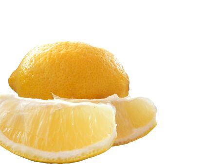 Lemons on white backgroundの写真素材