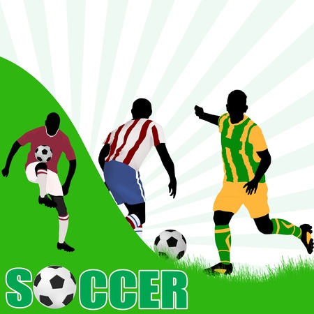 Abstract classical soccer poster with space for your textのイラスト素材