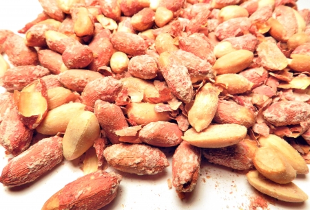 Salted peanut background textureの写真素材