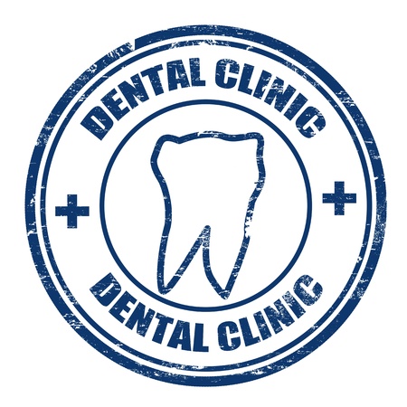 Grunge rubber stamps with the text dental clinic written inside, vector illustrationのイラスト素材