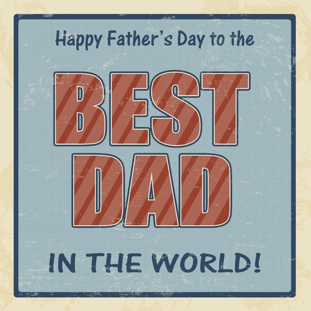 Happy fathers day card vintage retro poster のイラスト素材