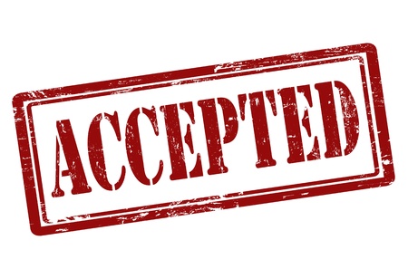 Accepted grunge rubber stamp, illustrationのイラスト素材