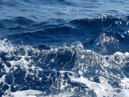 Blue sea with waves