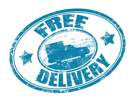 Free delivery stampの写真素材