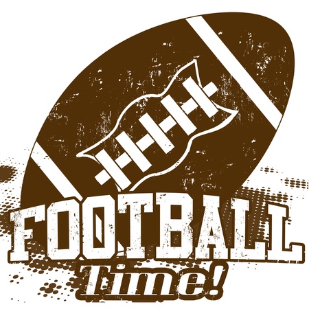 American Football Time grunge poster on white, vector illustrationのイラスト素材