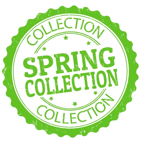 Spring collection grunge rubber stamp, vector illustrationのイラスト素材