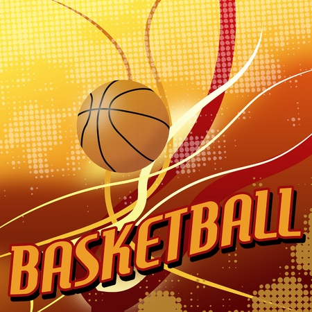 Basketball abstract  poster background, vector illustrationのイラスト素材