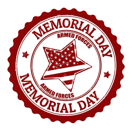 Grunge rubber stamp with text Memorial day inside,vector illustrationのイラスト素材