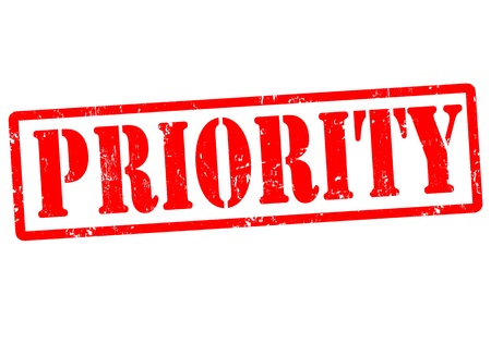Priority grunge rubber stamp on white, vector illustrationのイラスト素材