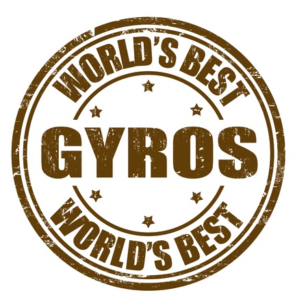 Gyros grunge rubber stamp on white background, vector illustrationのイラスト素材