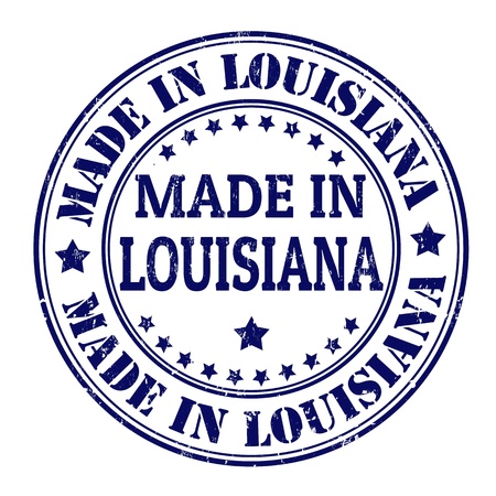 Made in Louisiana grunge rubber stampのイラスト素材