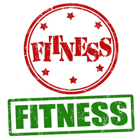 Fitness grunge rubber stamps on white, vector illustrationのイラスト素材