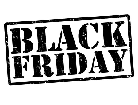 Black friday grunge rubber stamps on white, vector illustrationのイラスト素材
