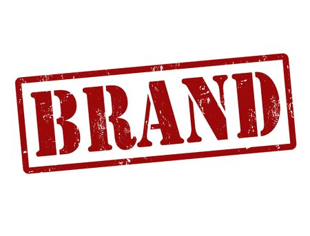 Brand grunge rubber stamp on white, vector illustrationのイラスト素材