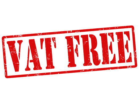 VAT free grunge rubber stamp on white, vector illustrationのイラスト素材
