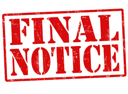Final notice grunge rubber stamp on white, vector illustrationのイラスト素材