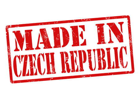 Made in Czech Republic grunge rubber stamp on white, vector illustrationのイラスト素材