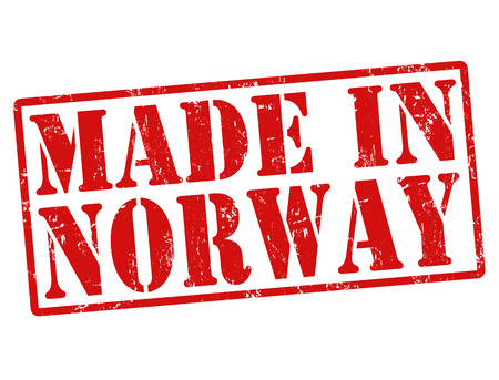 Made in Norway grunge rubber stamp on white, vector illustrationのイラスト素材