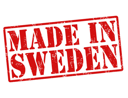 Made in Sweden grunge rubber stamp on white, vector illustrationのイラスト素材
