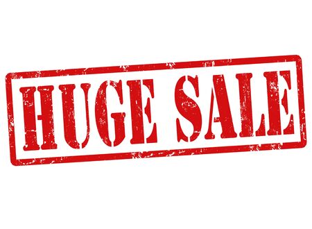 Grunge rubber stamp with text Huge sale, vector illustrationのイラスト素材