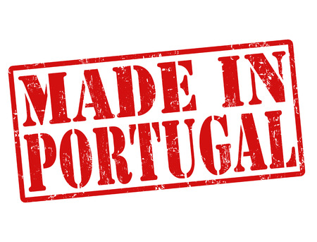 Made in Portugal grunge rubber stamp on white, vector illustrationのイラスト素材