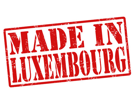 Made in Luxembourg grunge rubber stamp on white, vector illustrationのイラスト素材
