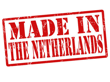 Made in The Netherlands grunge rubber stamp on white, vector illustrationのイラスト素材
