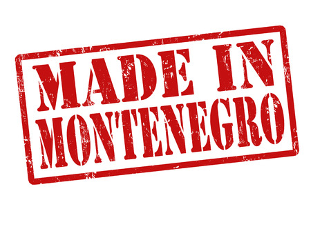 Made in Montenegro grunge rubber stamp on white, vector illustrationのイラスト素材