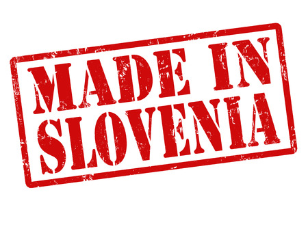 Made in Slovenia grunge rubber stamp on white, vector illustrationのイラスト素材