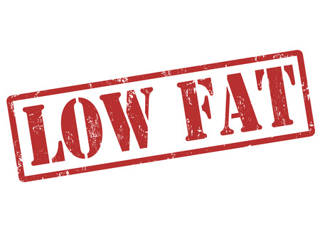 Low fat grunge rubber stamp on white, vector illustrationのイラスト素材