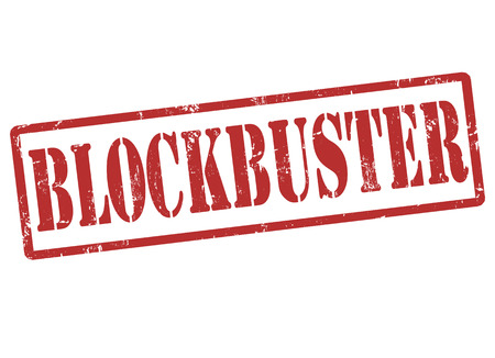 Blockbuster grunge rubber stamp on white, vector illustrationのイラスト素材
