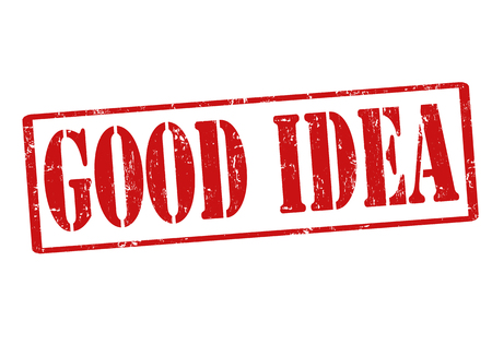 Good idea grunge rubber stamp on white, vector illustrationのイラスト素材