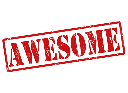 Awesome grunge rubber stamp on white, vector illustrationのイラスト素材