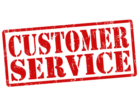 Customer service grunge rubber stamp on white, vector illustrationのイラスト素材