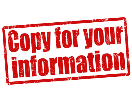 Copy for your information grunge rubber stamp on white, vector illustrationのイラスト素材