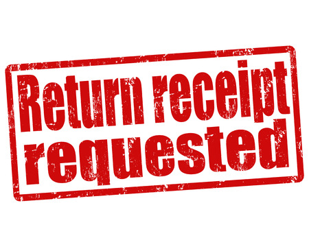 Return receipt requested grunge rubber stamp on white, vector illustrationのイラスト素材
