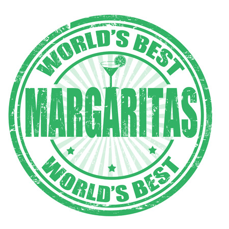 Grunge rubber stamp with the word Margaritas written inside the stampのイラスト素材