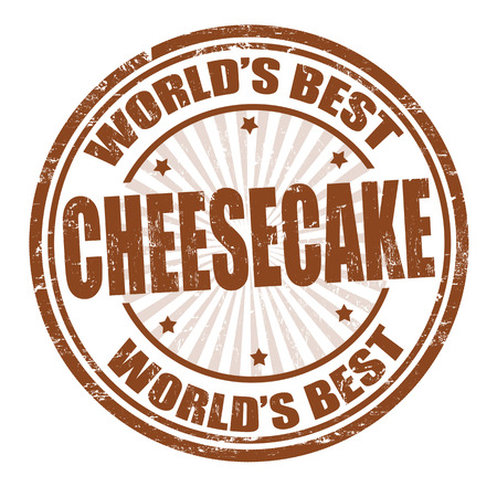 Grunge rubber stamp with the word Cheesecake written inside the stampのイラスト素材