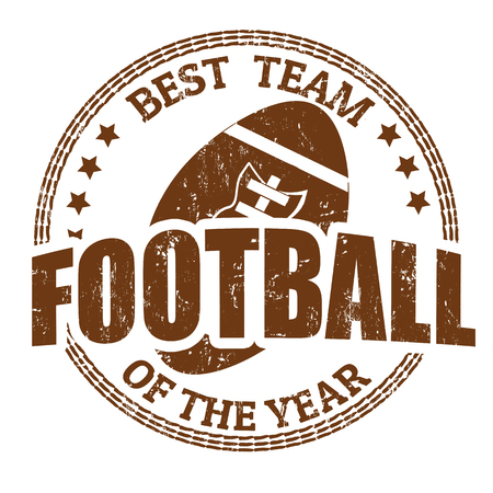 Football grunge rubber stamp on white, vector illustrationのイラスト素材