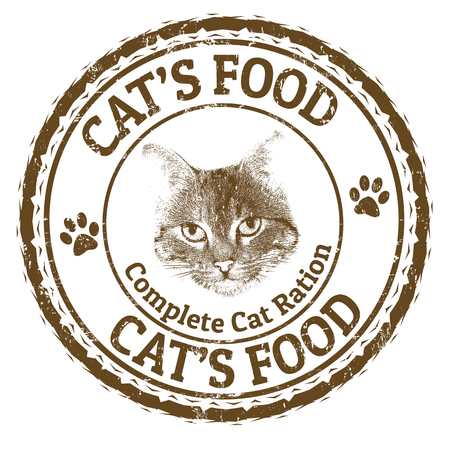 Cats food stampのイラスト素材