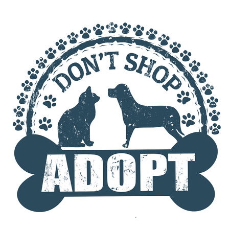 Dont shop, adopt stampのイラスト素材