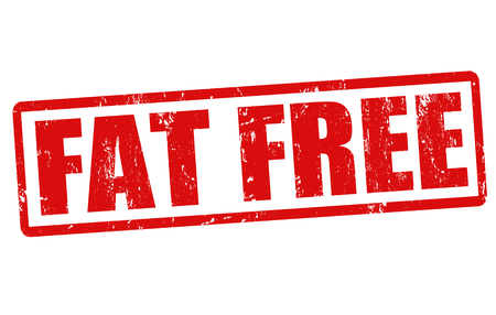 Fat free grunge rubber stamp on white, vector illustrationのイラスト素材