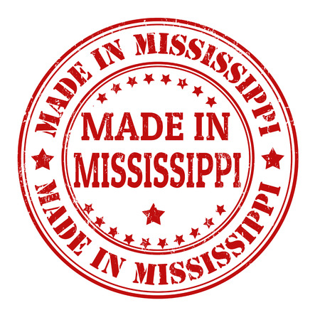 Made in Mississippi grunge rubber stamp, vector illustrationのイラスト素材