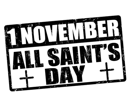 All saint's day grunge rubber stamp, vector illustrationのイラスト素材