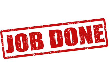 Job done grunge rubber stamp on white, vector illustrationのイラスト素材