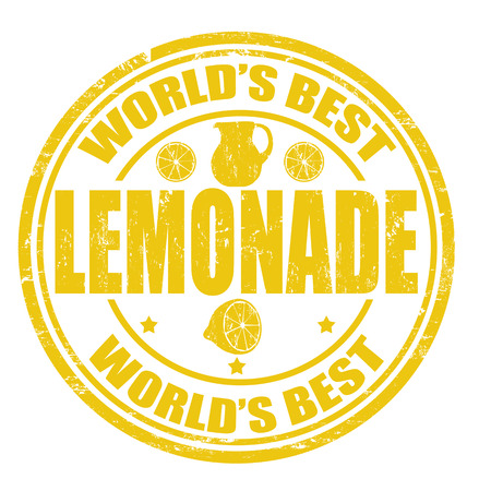 Grunge rubber stamp with the word Lemonade written inside the stampのイラスト素材