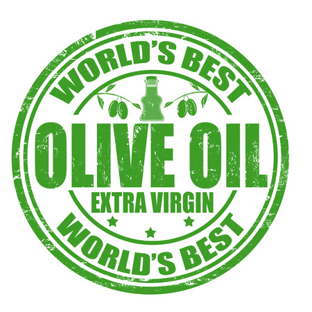Grunge rubber stamp with the word Olive oil written inside the stampのイラスト素材